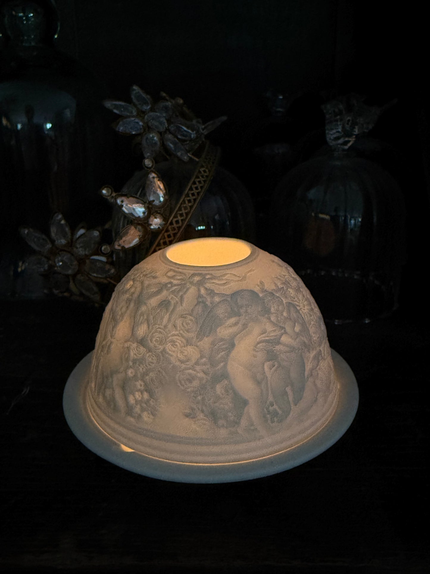 Candelabro de porcelana Angeles