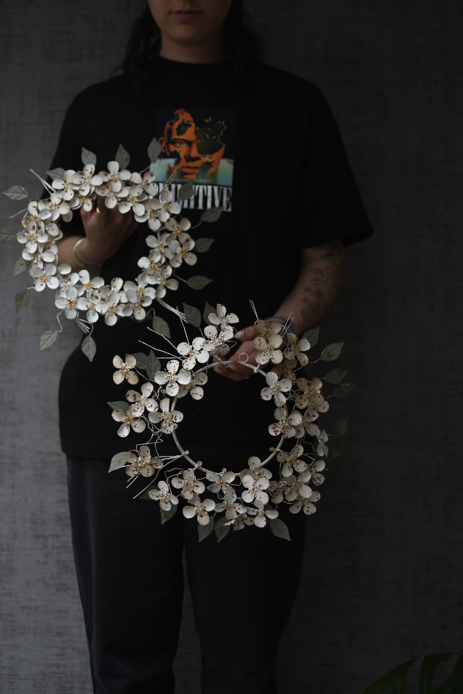 corona de flores ulmo