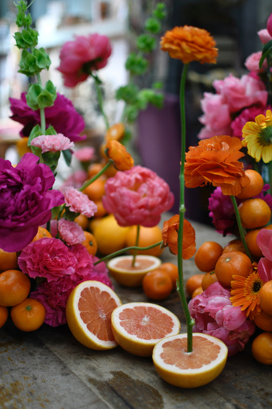 curso flores y frutas