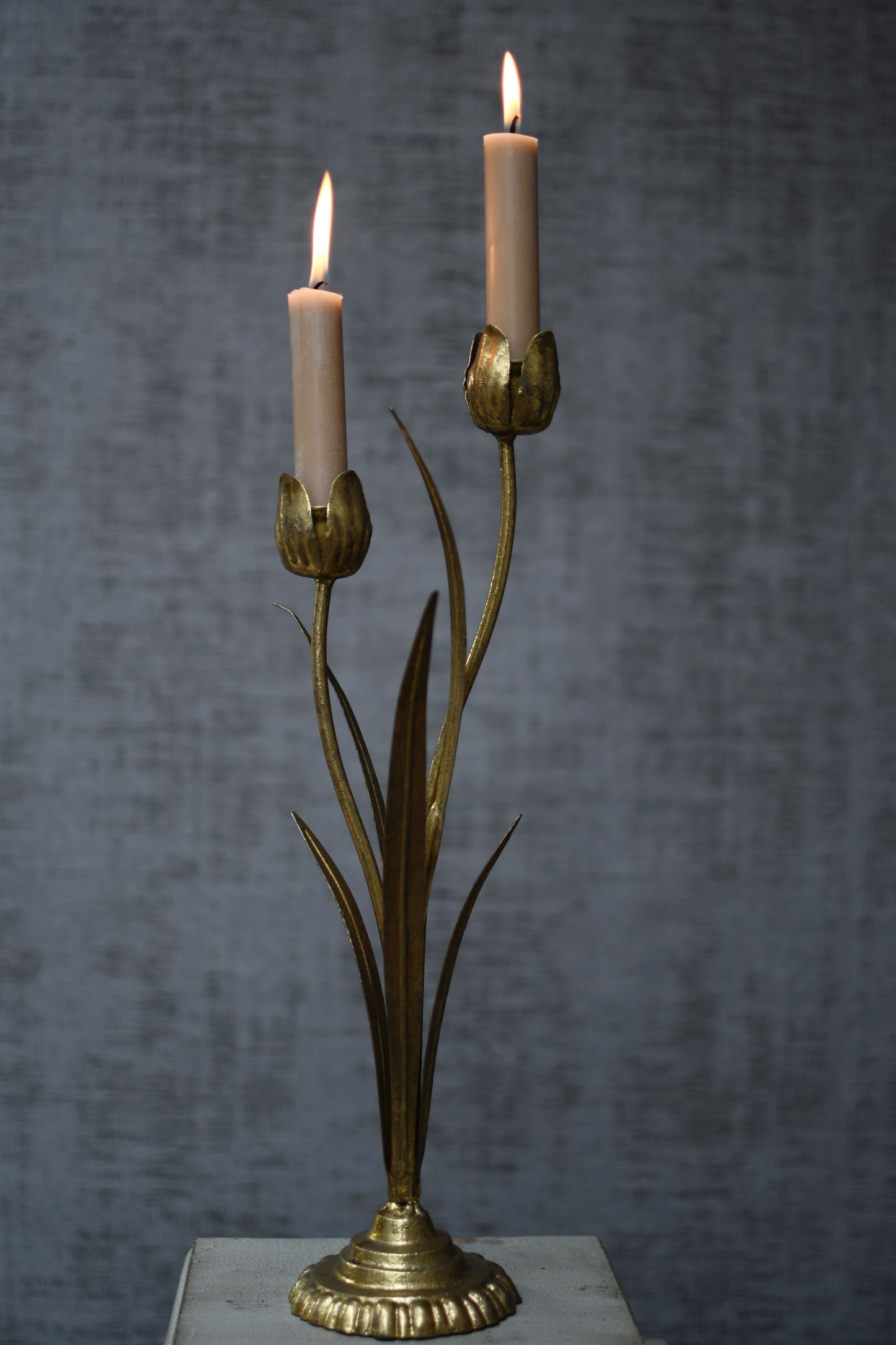 candelabro tulipan doble